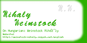 mihaly weinstock business card